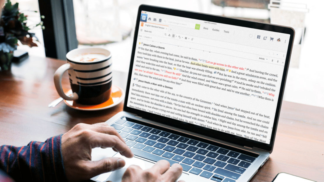 Tastaturkürzel und Gesten in Logos Bibelsoftware
