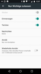 Ruhemodus in Android