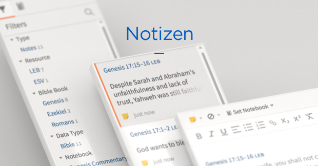 Notizen in der Logos Bibelsoftware erstellen