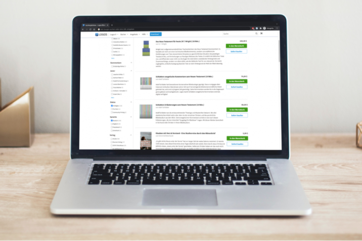 Laptop mit Bibelsoftware