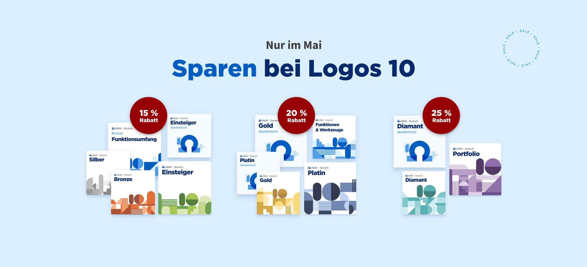 Mai Sale bei Logos. Bis zu 25 % Rabatt.