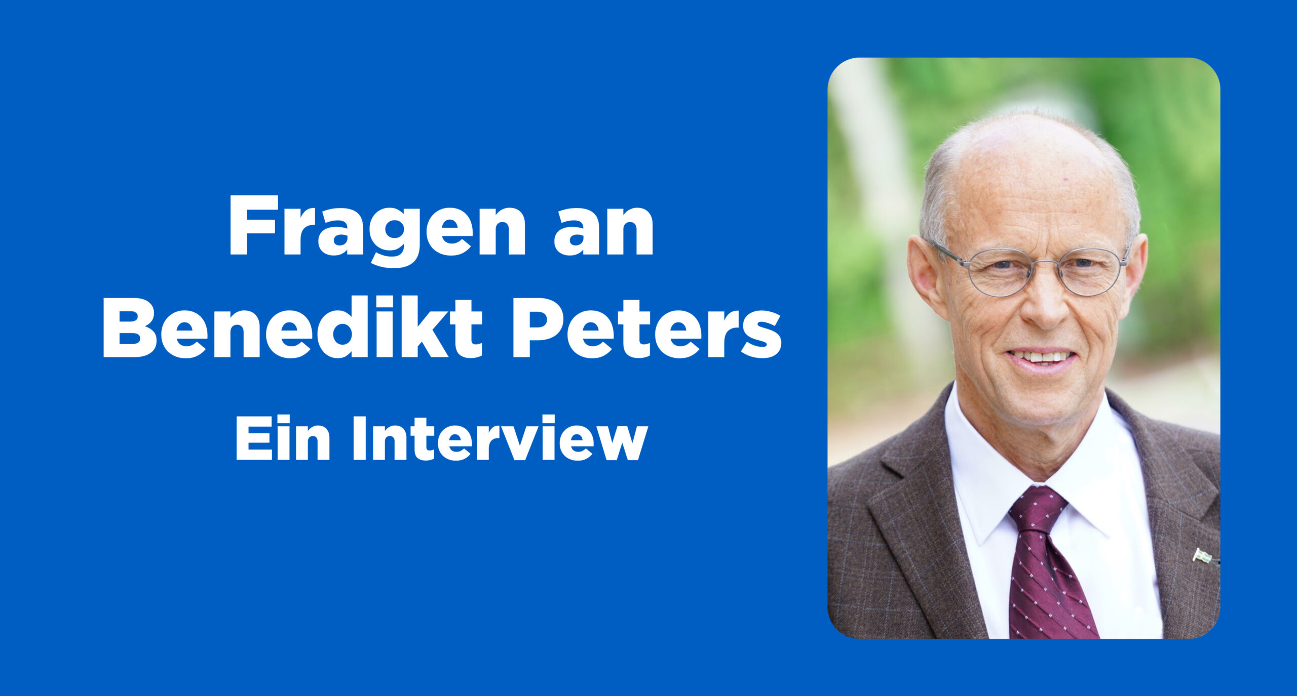 Der Theologe und Autor Benedikt Peters