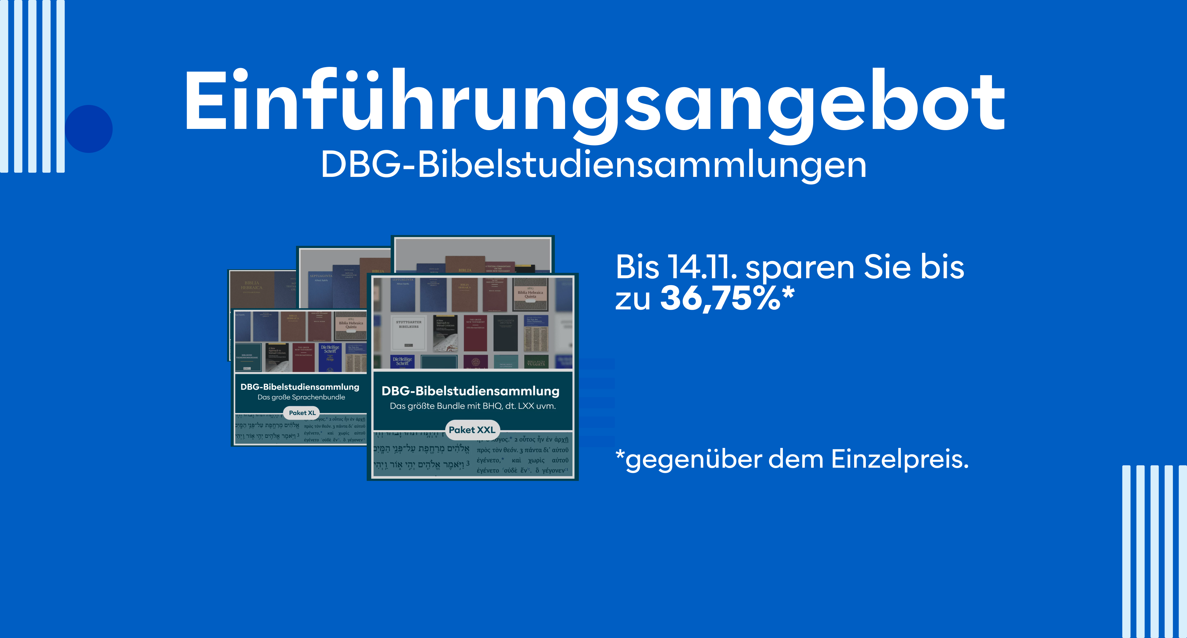 DBG-Bibelstudiensammlungen in verschiedenen Paketgrößen