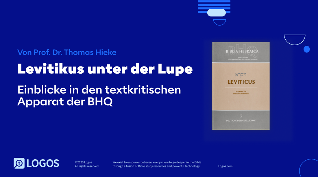 Levitikus-Band von I. Himbaza (BHQ)