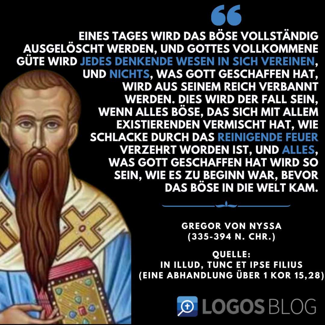 Gregor von Nyssa Hölle und Allversöhnung