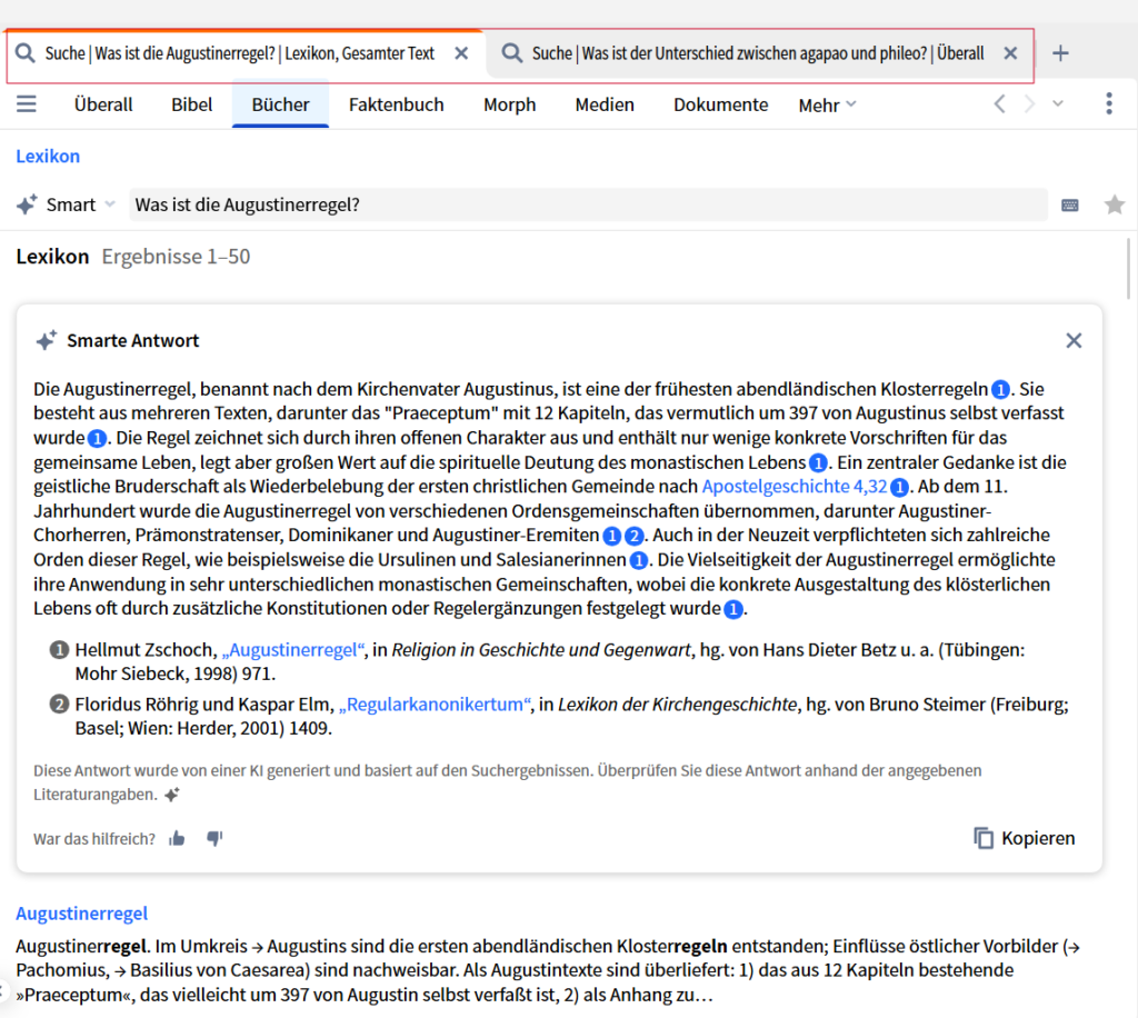 Neue Funktionen: Mehrere Suchtabs
